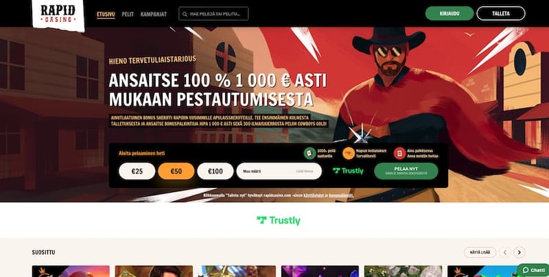 rapidcasino-etusivu