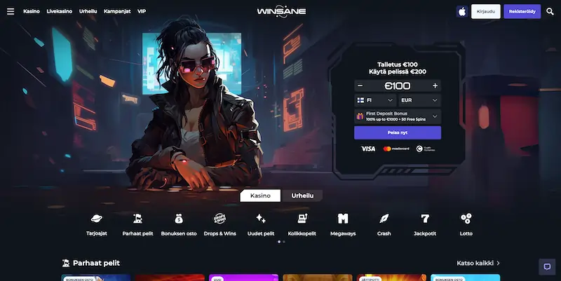 winsane-casino-etusivu