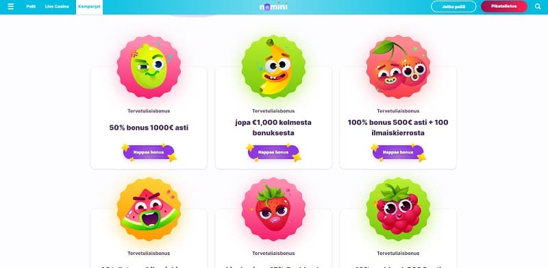 nomini-casino-kampanjat