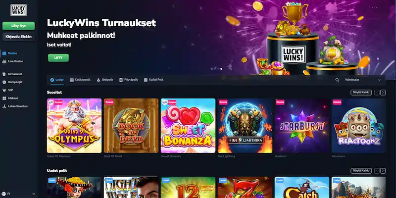 luckywins-etusivu