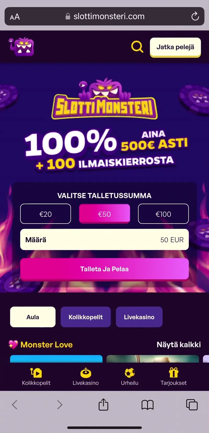 slottimonsteri-esittely