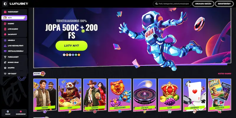 lunubet-casino-etusivu