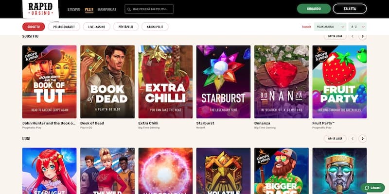 rapidcasino-pelit