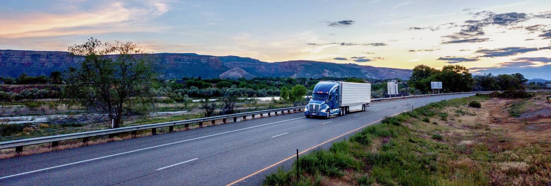 Freight Truck on Highway