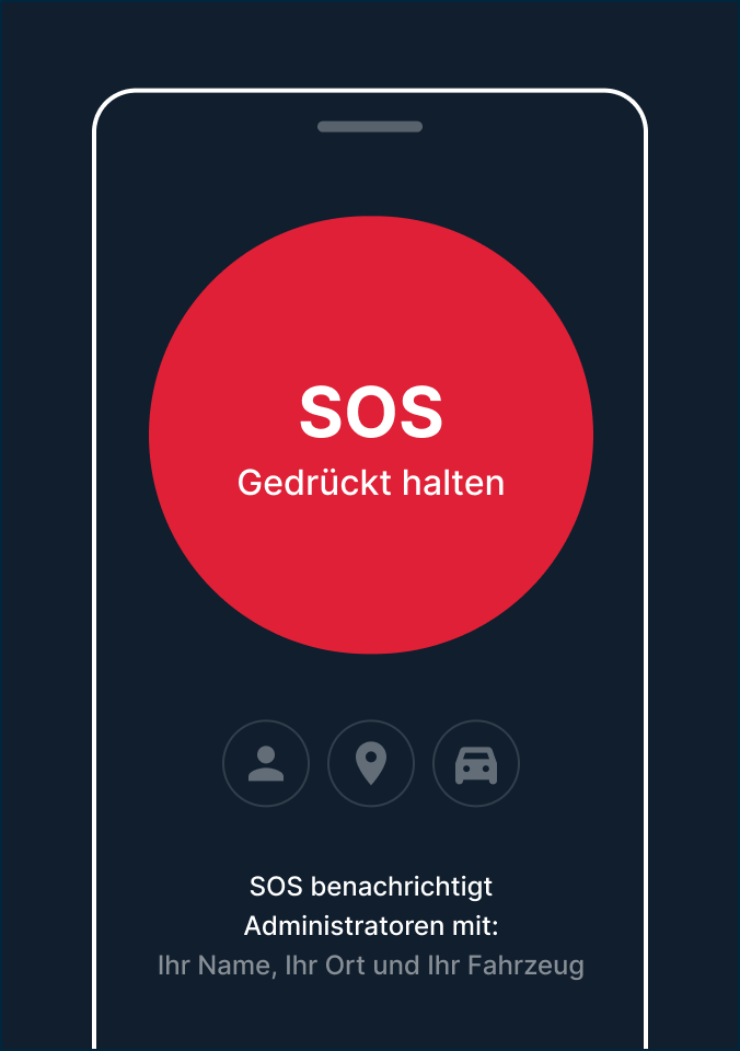Screenshot der SOS-Schaltfläche
