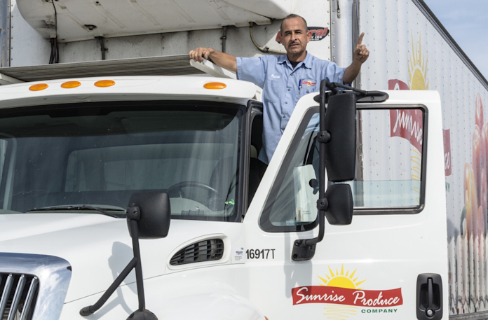 man standing on truck