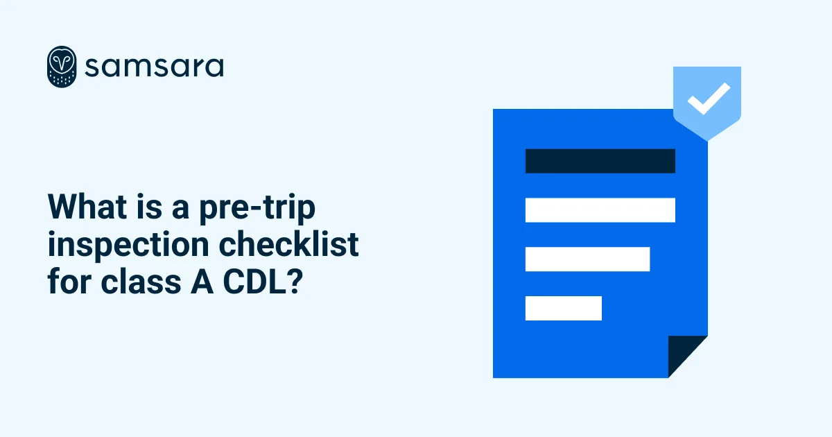 pre-trip inspection checklist