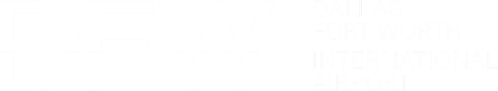 DFW Airport Logo White