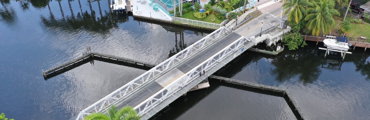 Historic swing bridge in the City of Fort Lauderdale