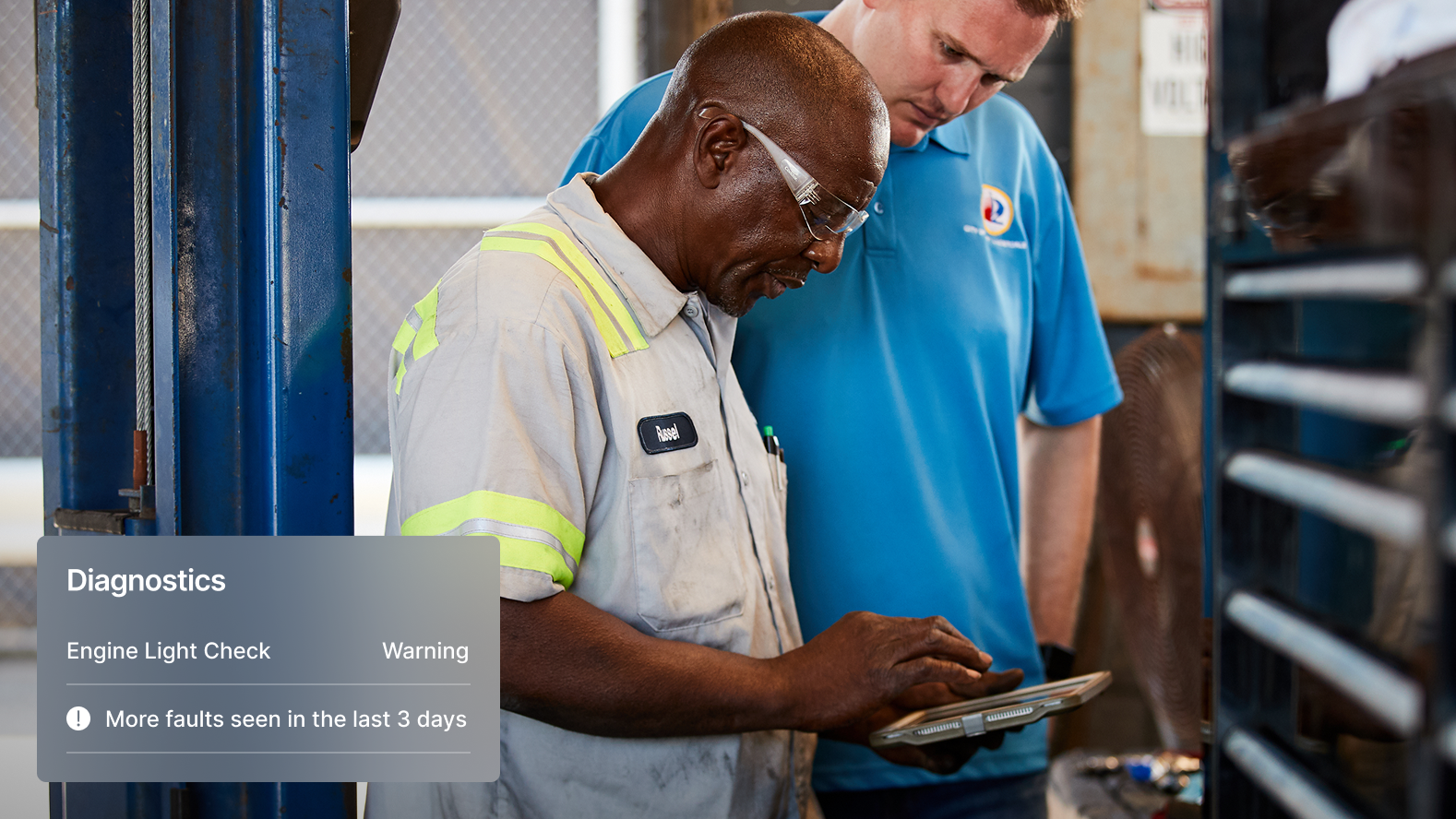 Maintenance workers using the Samsara Connected Operations Platform