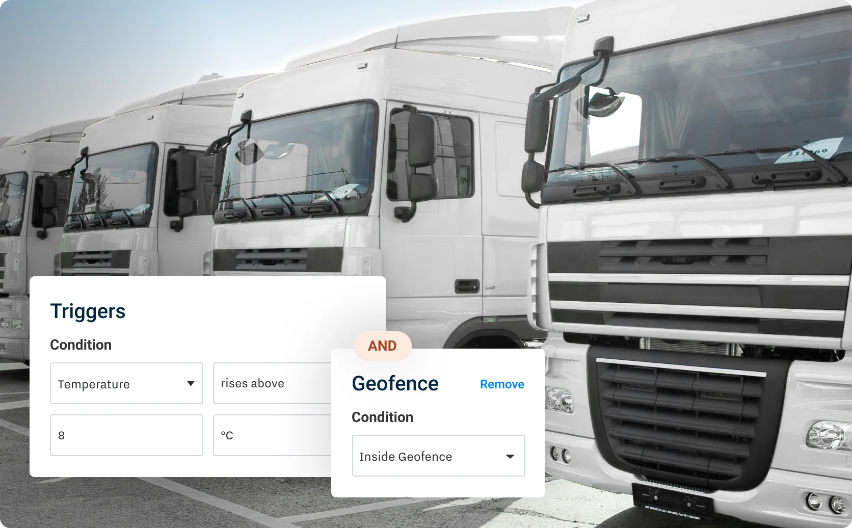 Samsara's dashboard showing cold chain command and control