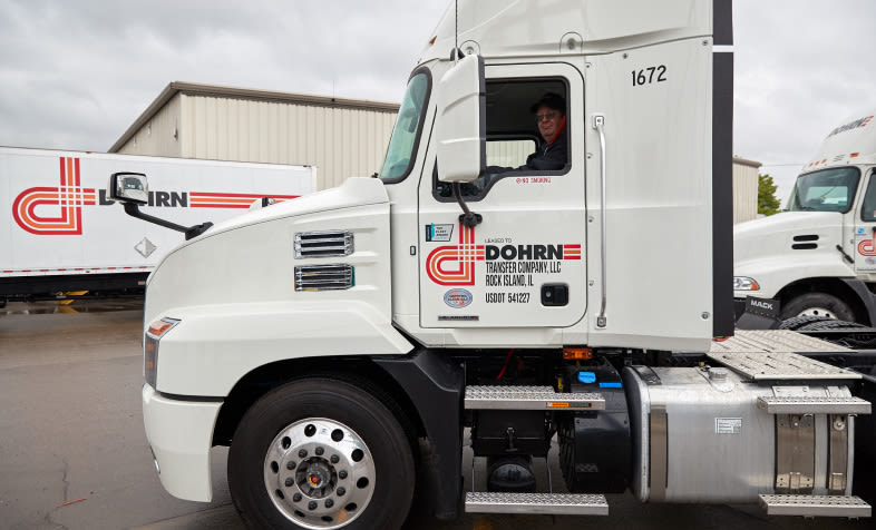 truck with dorn written on side