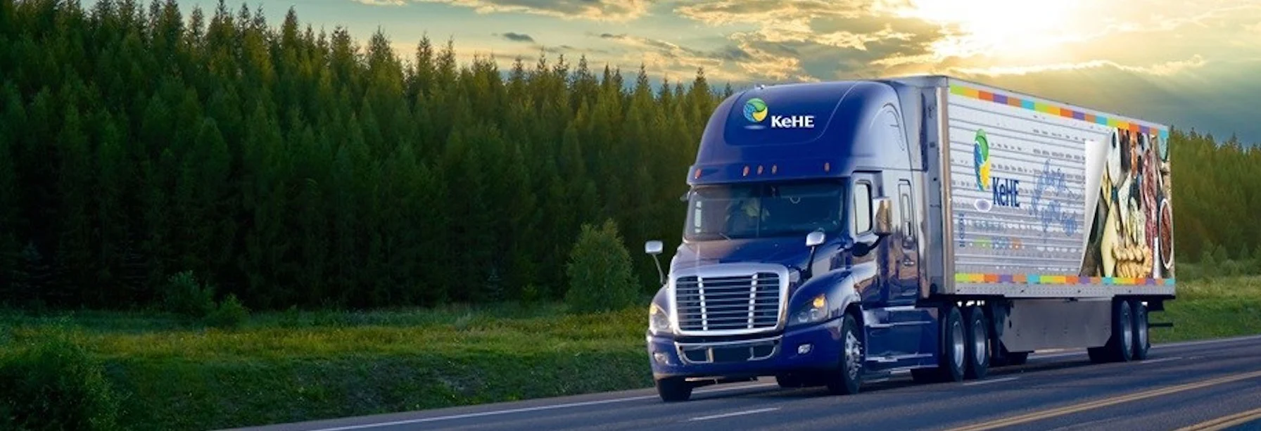 KeHE distributors truck on the road