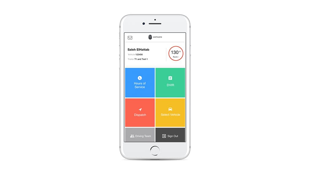 Driver App Homescreen