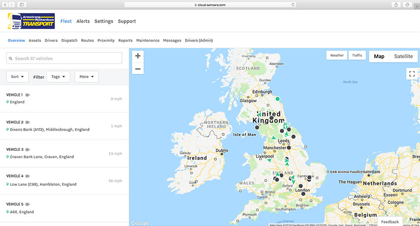 dispatch dashboard screenshot