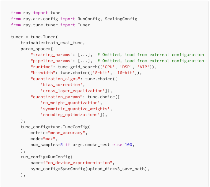 Ray Tune creates trial for each hyperparameter configuration