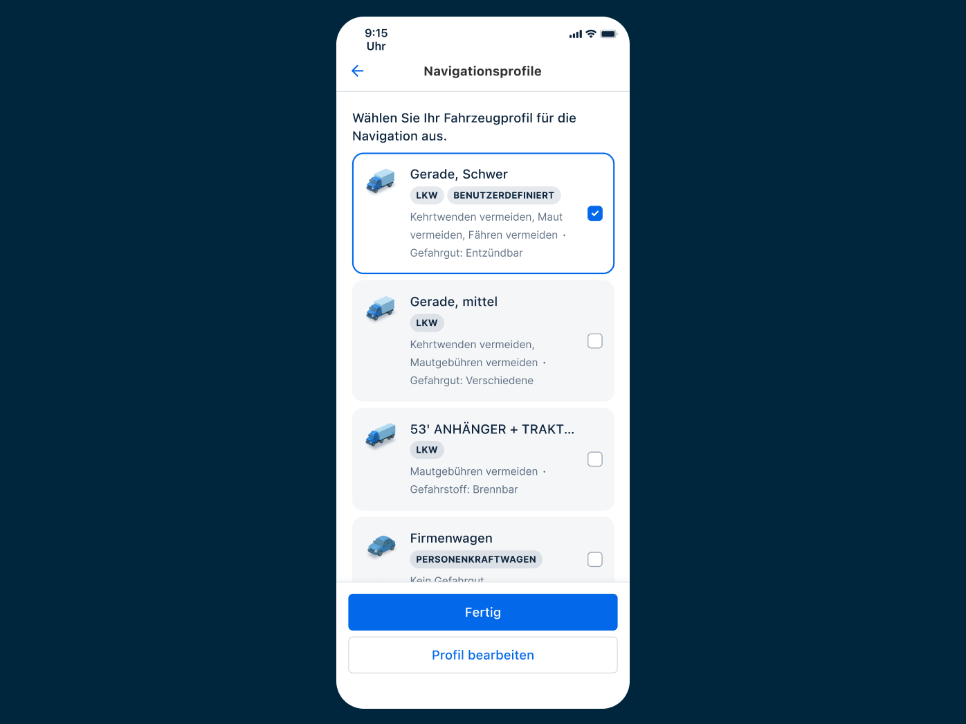 Navigationsprofile