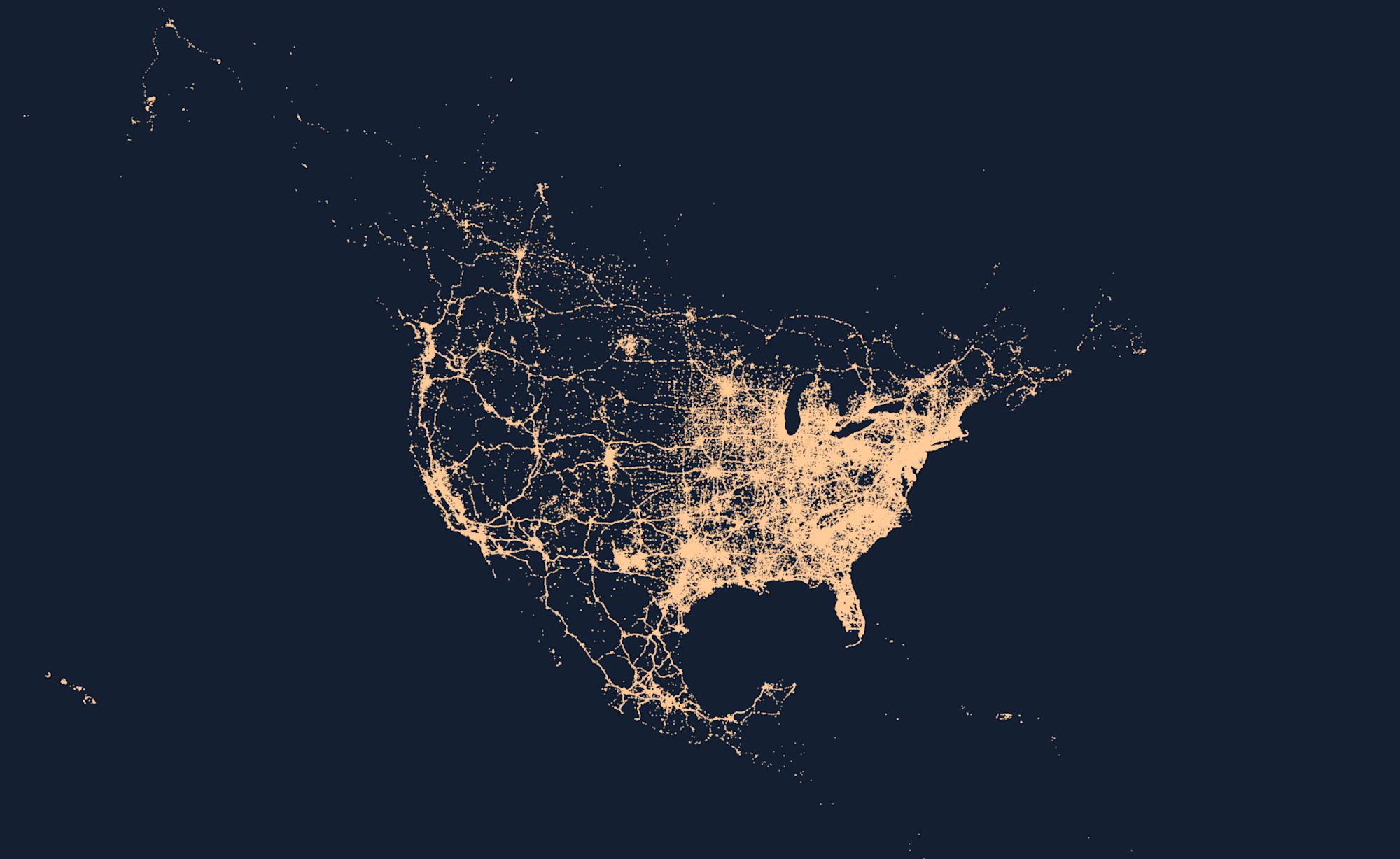 map of data points