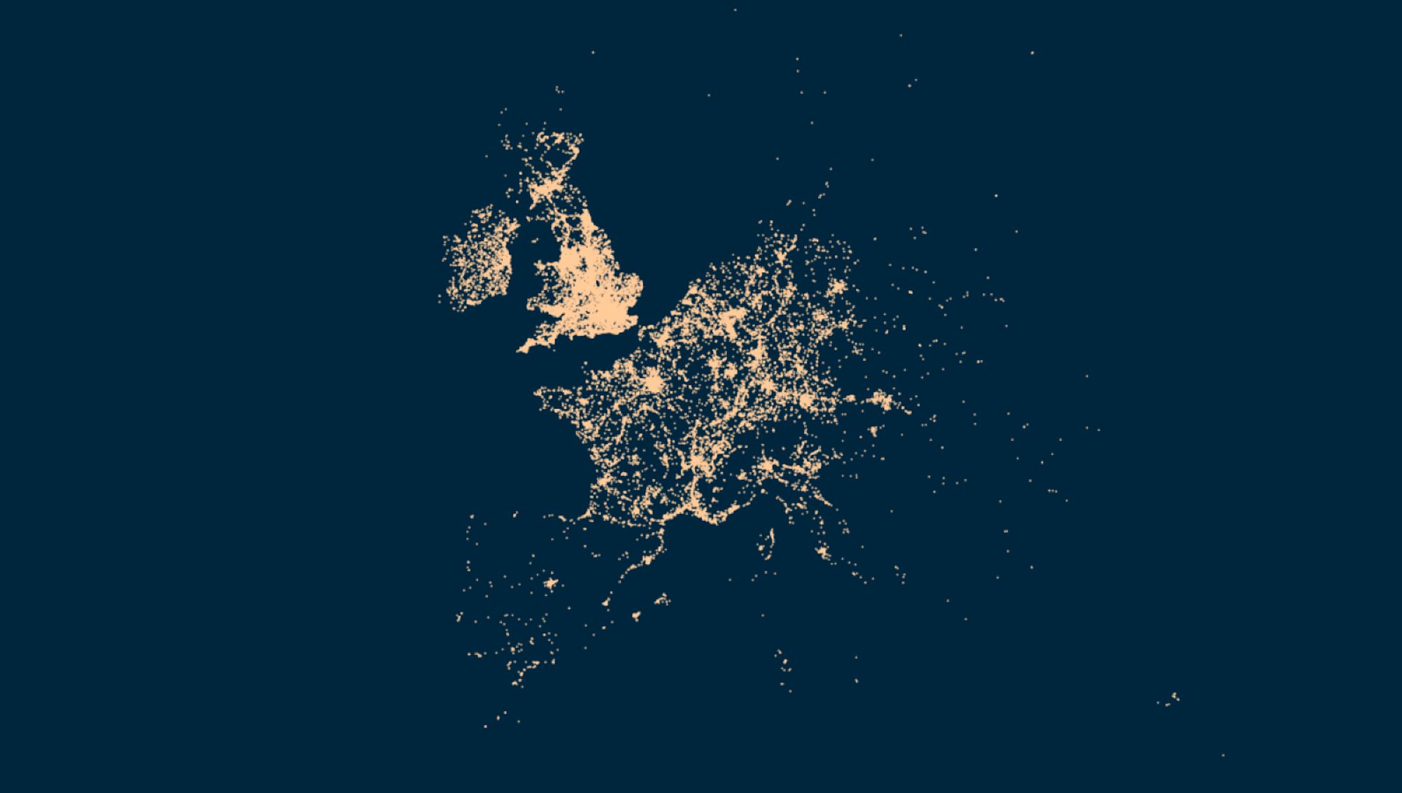 map of data points