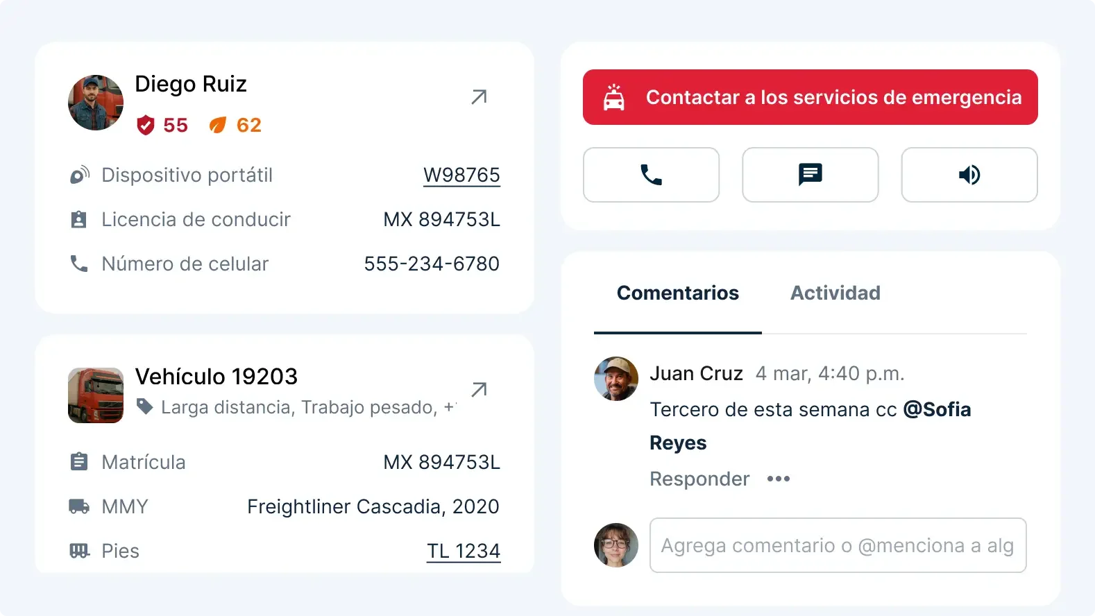 Ventana de diálogo para marcar como perdida una minicargadora Gehl R190, con opciones para notificaciones y comentarios.