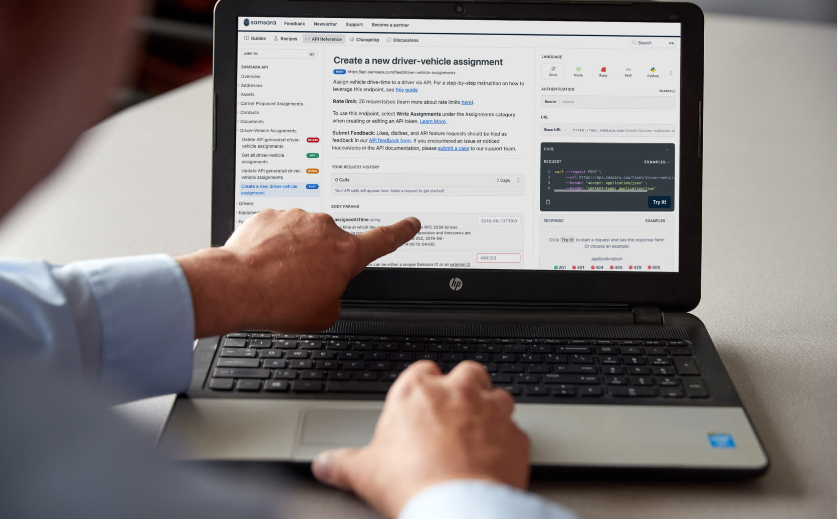 Screenshot of Consolidate Driver Assignment data