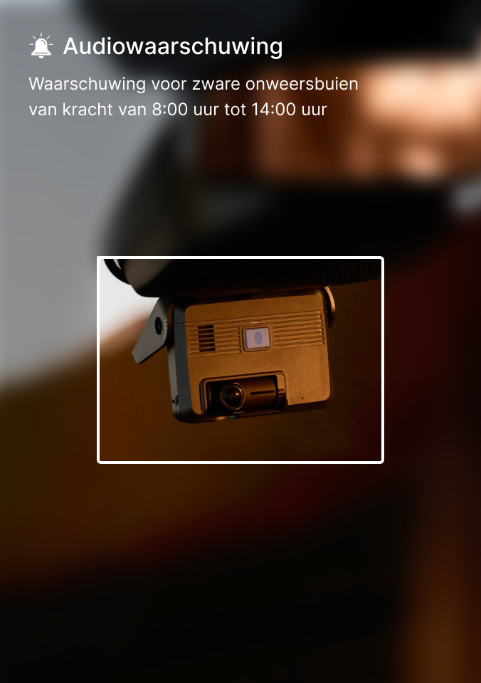 Audiowaarschuwing in de cabine