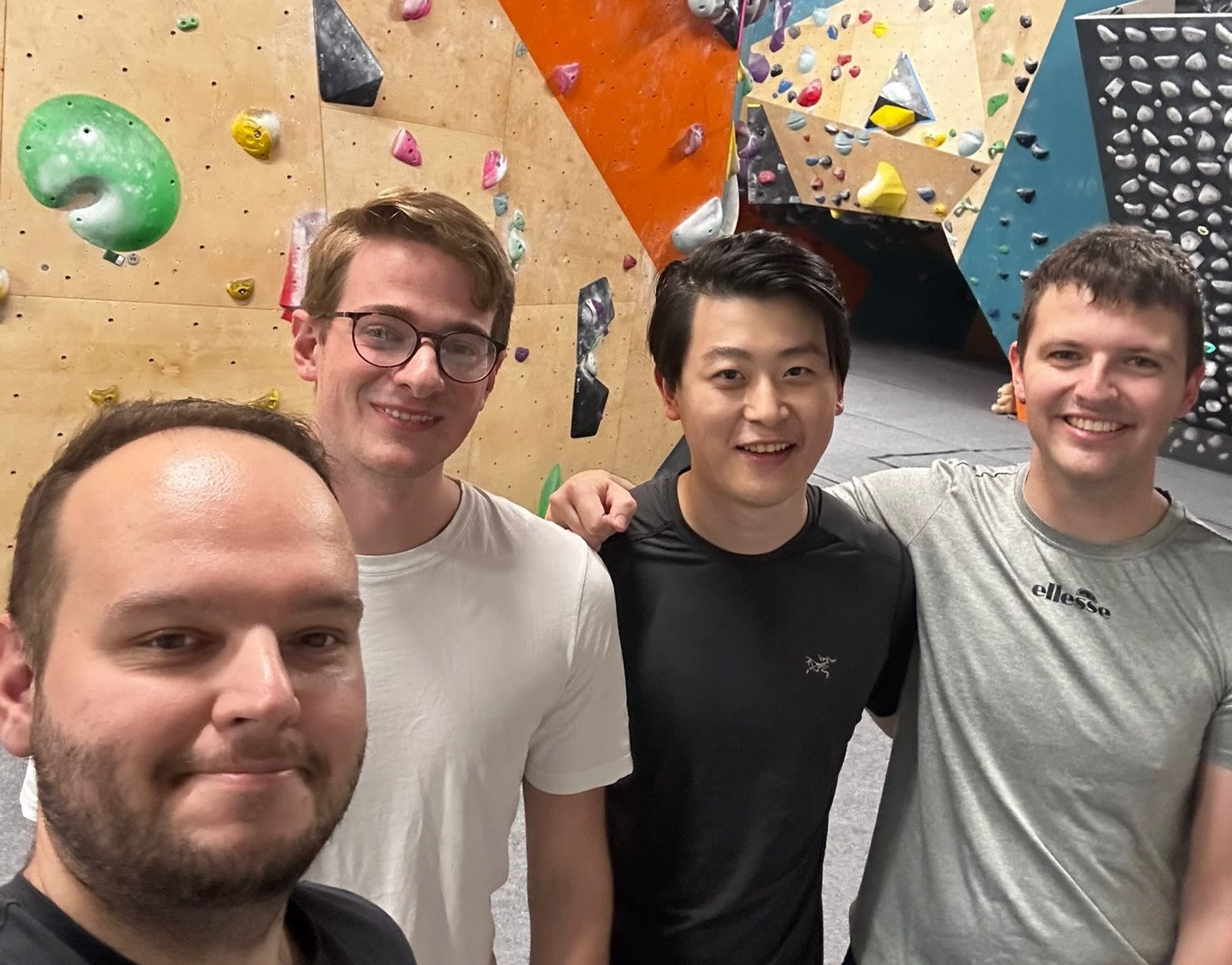 Samsara employees bouldering gym