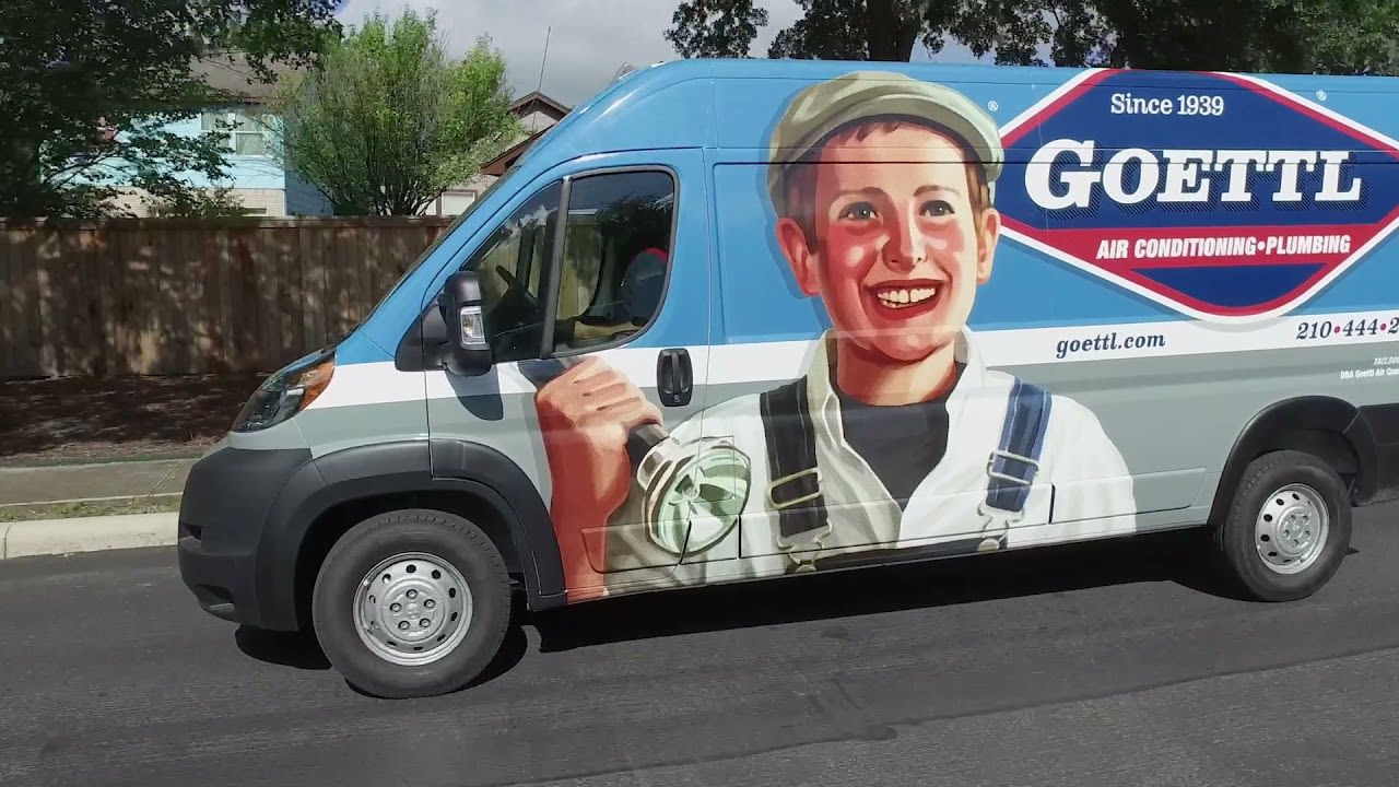 Goettl truck parked at a home
