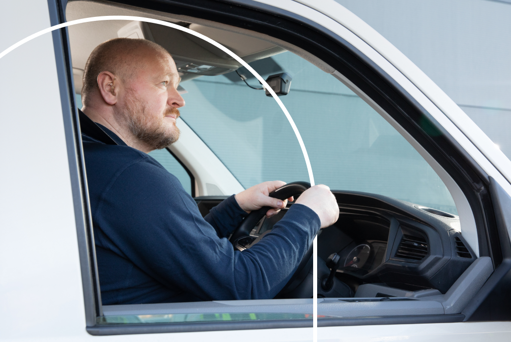 Ein Fahrer am Beginn seiner täglichen Route