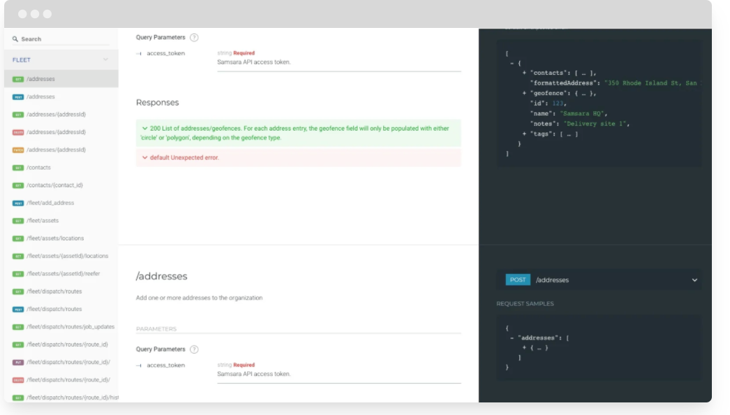 L'API ouverte de Samsara pour Summit