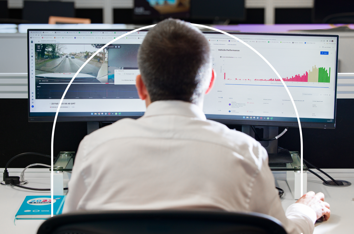 A fleet manager using Samsara