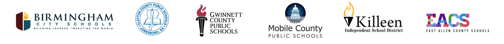 Logo des écoles de Birmingham, logo des écoles publiques du comté de Clayton, logo des écoles publiques du comté de Gwinnett