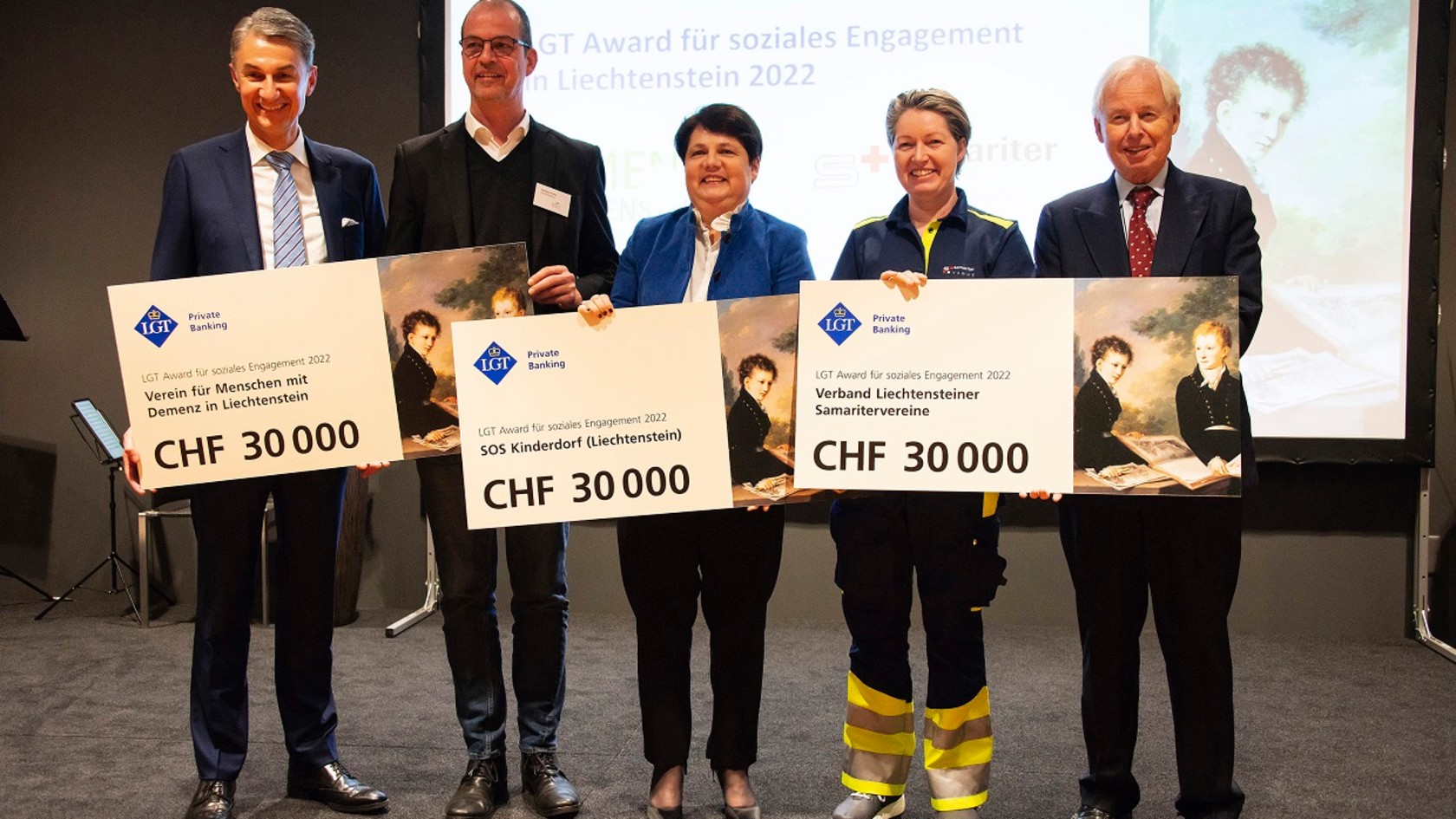 SOS-Kinderdorf Liechtenstein durfte für das Projekt der SOS-Herzkiste den LGT Award für soziale Nachhaltigkeit entgegennehmen.