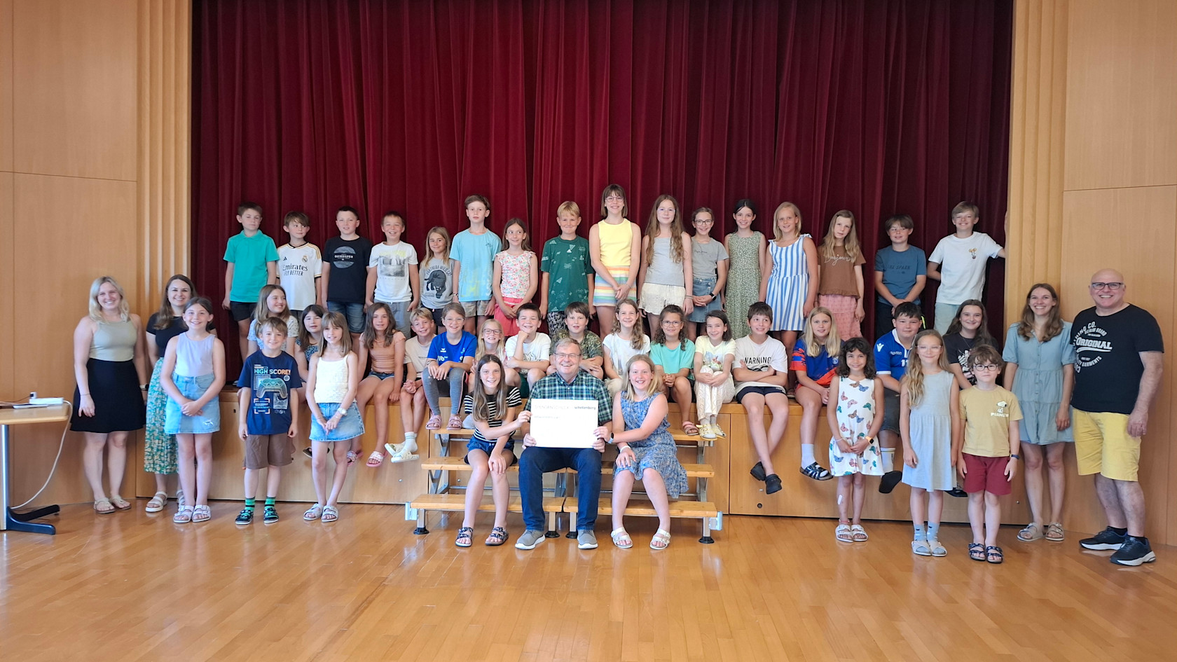 Class from Schellenberg primary school in the gym