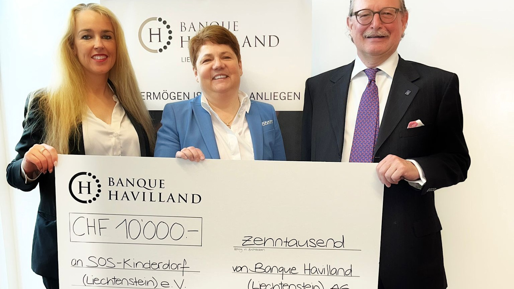 Checkübergabe Bank Havilland