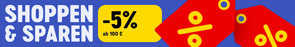 Shoppen & Sparen: -5% ab 100 €!