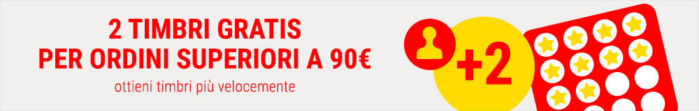 Ottieni doppi timbri per ogni ordine!