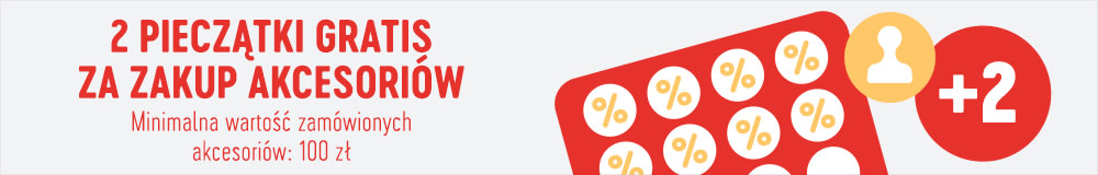 2 pieczątki gratis za zakup akcesoriów