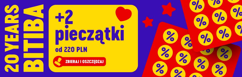 20 YEARS BITIBA: +2 pieczątki od 220 zł. ZBIERAJ I OSZCZĘDZAJ.