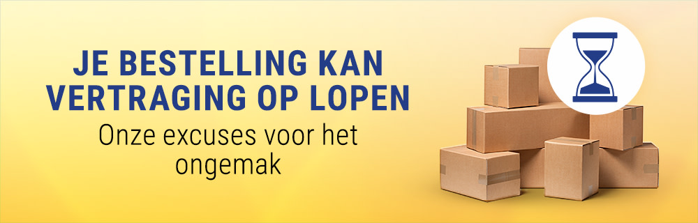 Vertraging i.v.m. drukte