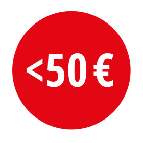 % à moins de 50 €