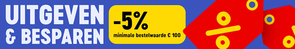 5% korting op alles!