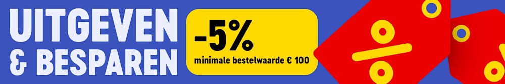 5% korting op alles!