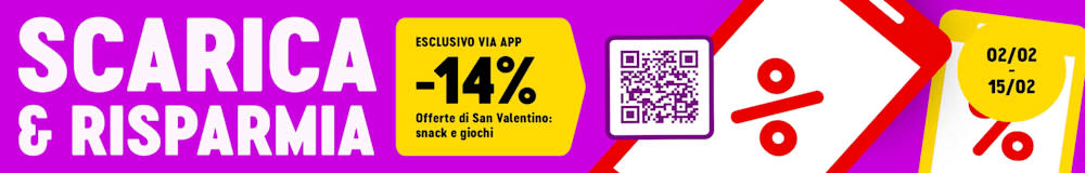 14% di sconto su snack e giochi per il tuo Pet!