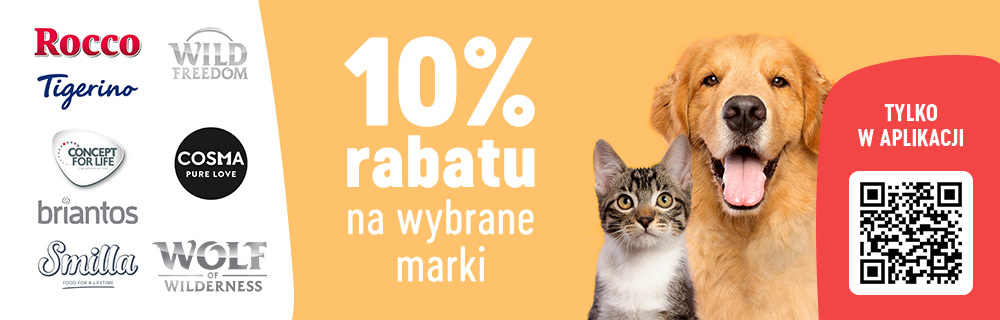 10% rabatu na wybrane marki. Tylko w aplikacji.
