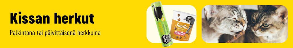 Kissan herkut. Palkintona tai päivittäisenä herkkuna.