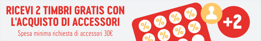 Ottieni 2 TIMBRI GRATIS con i tuoi acquisti!