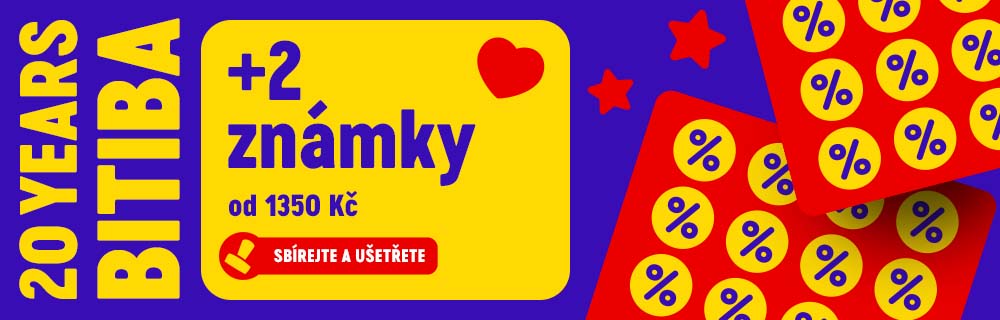 20 years BITIBA +2 známky od 1350 Kč Sbírejte a ušetřete