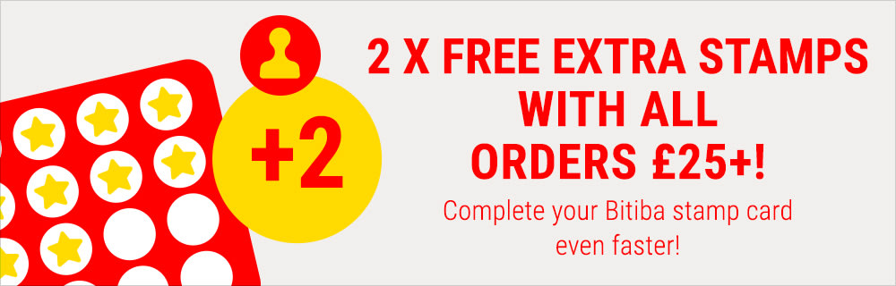 2 x FREE extra stamps with every order £25+!