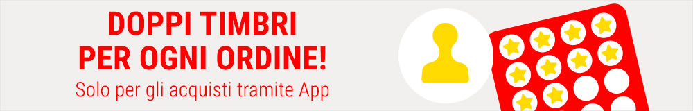 Raddoppia i TIMBRI con gli acquisti tramite App!
